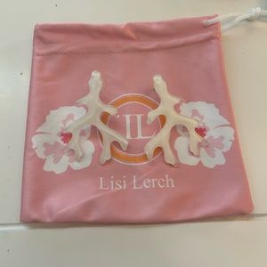 Like New Lisa Lerch White Coral Acrylic Earrings
